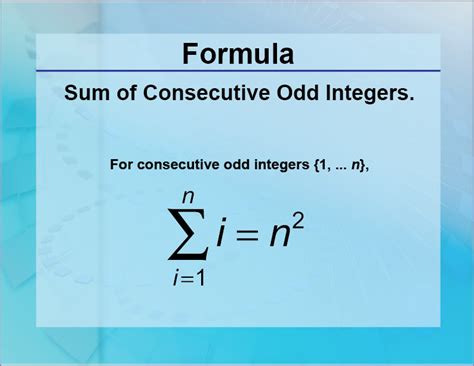 sum of odd integers from 1 to 100|Sum of Odd Numbers (Sum of Consecutive Odd .